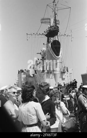 Hf. Frau Overijssel aus Den Helder nach Neuguinea, 15. Juni 1962, Niederlande, Foto der Presseagentur des 20. Jahrhunderts, zu erinnerende Nachrichten, Dokumentarfilm, historische Fotografie 1945-1990, visuelle Geschichten, Menschliche Geschichte des zwanzigsten Jahrhunderts, Momente in der Zeit festzuhalten Stockfoto