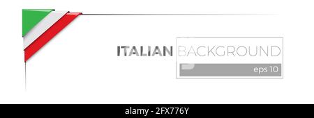 Italienischer Banner-Hintergrund. Briefkopfbogen mit Fahne auf Papier. Vektorgrafik Stock Vektor