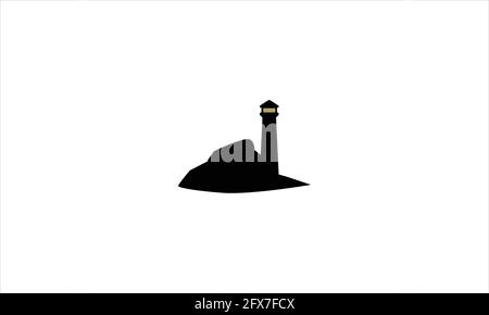 Lighthouse Logo Icon Design Vektor Illustration Vorlage Stock Vektor