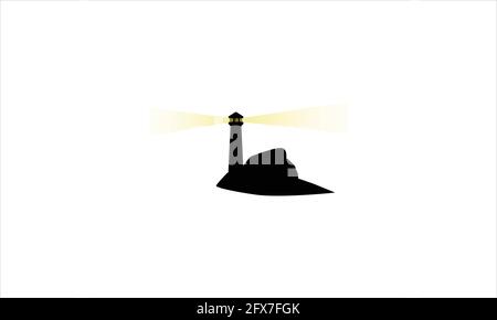 Lighthouse Logo Icon Design Vektor Illustration Vorlage Stock Vektor