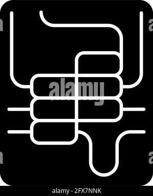 Schutzschalter, schwarzes Glyphensymbol Stock Vektor