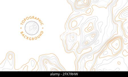 Vektor topografische Mustertextur. Gray Contours Geographische Berg Topographie Vektor-Illustration. Karte auf Landwegen. Höhengrafik CO Stock Vektor