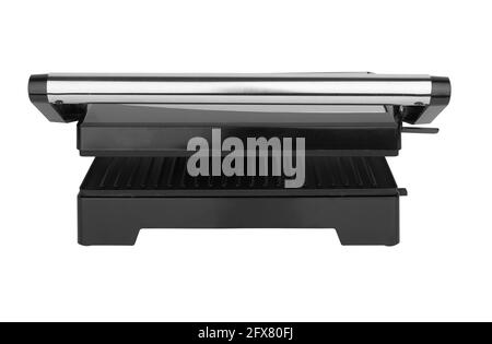 Elektrischer Grill isoliert auf weißem Hintergrund Stockfoto