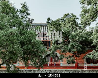 Der buddhistische Tempel der Weisheit der Ming-Dynastie wurde in Peking, China, erreicht Stockfoto