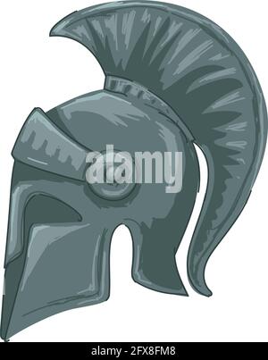 Metallhelm für Kampf und kämpft Antike verwendet Stock Vektor