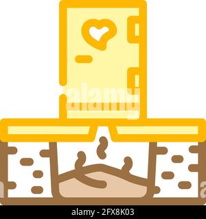 abbildung des Symbols für die farbe von toilettenkompost Stock Vektor