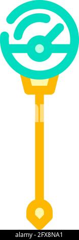 Bodenthermometer Kompost Farbe Symbol Vektor-Illustration Stock Vektor