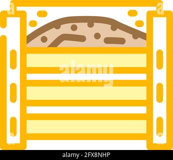 Hausgemachte Komposter Farbe Symbol Vektor Illustration Stock Vektor