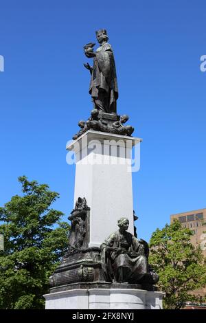 Denkmal für Sir Alfred Lewis Jones in Liverpool Stockfoto