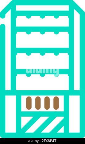 Abbildung des Farbsymbols für den Komposter im Haushalt Stock Vektor