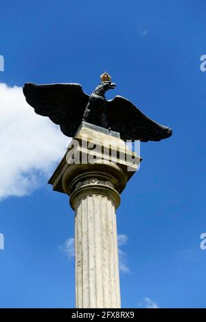 Zum Gedenken an die Söhne aus Friedrichshagen, die für König und Vaterland gestorben sind. Zu Ehren der Toten. Das Leben als Vorbild Stockfoto