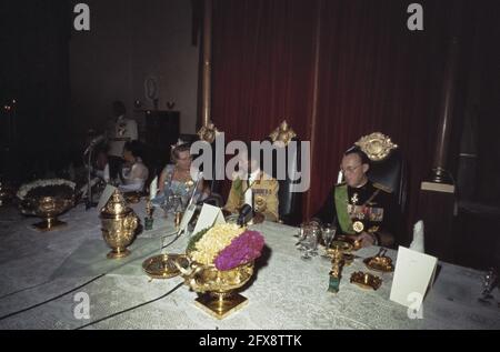 Besuchen Sie Queen Juliana, Pr. Bernhard, Pr. Beatrix Pr. Claus in Äthiopien: Galadiner am ersten Besuchstag im Kaiserpalast, 31. Januar 1969, Besuche, Niederlande, 20. Jahrhundert Presseagentur Foto, Nachrichten zu erinnern, Dokumentarfilm, historische Fotografie 1945-1990, visuelle Geschichten, Menschliche Geschichte des zwanzigsten Jahrhunderts, Momente in der Zeit festzuhalten Stockfoto