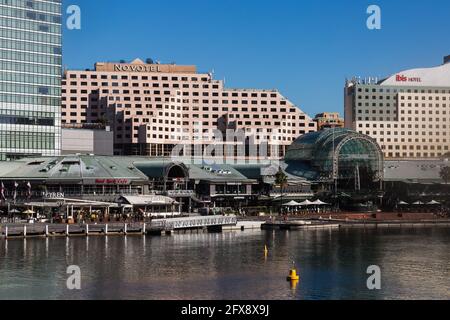 Allgemeiner Blick auf Darling Harbour, Sydney, Australien. Stockfoto