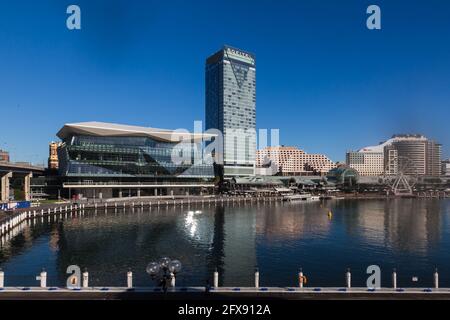 Allgemeiner Blick auf Darling Harbour, Sydney, Australien. Stockfoto