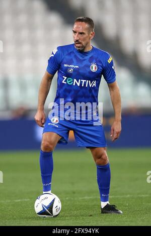 Turin, Italien, 25. Mai 2021. Franck Ribery beim Charity Match im Allianz Stadium in Turin. Bildnachweis sollte lauten: Jonathan Moscrop / Sportimage Stockfoto