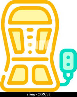 Zurück Stimulans Farbe Symbol Vektor Illustration Stock Vektor