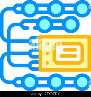 Elektronische Stimulans Farbe Symbol Vektor Illustration Stock Vektor