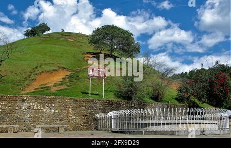 Indigene Pyramide Grabhügel, El Morro del Tulcan, Popayan, Cauca, Kolumbien Stockfoto