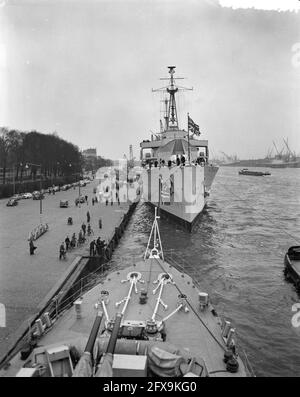 Besuch der britischen und norwegischen Flotte in Rotterdam, 25. März 1957, Flottenbesuche, Niederlande, 20. Jahrhundert Presseagentur Foto, Nachrichten zu erinnern, Dokumentarfilm, historische Fotografie 1945-1990, visuelle Geschichten, Menschliche Geschichte des zwanzigsten Jahrhunderts, Momente in der Zeit festzuhalten Stockfoto