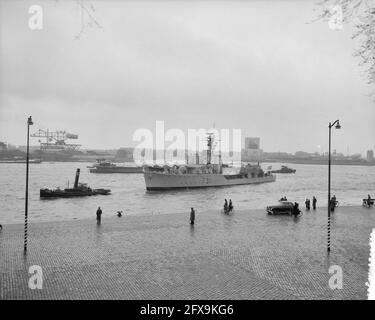 Besuch der britischen und norwegischen Flotte in Rotterdam, 25. März 1957, Flottenbesuche, Niederlande, Foto der Presseagentur des 20. Jahrhunderts, zu erinnerende Nachrichten, Dokumentarfilm, historische Fotografie 1945-1990, visuelle Geschichten, Menschliche Geschichte des zwanzigsten Jahrhunderts, Momente in der Zeit festzuhalten Stockfoto