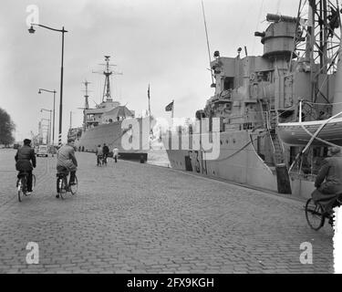 Besuch der britischen und norwegischen Flotte in Rotterdam, 25. März 1957, Flottenbesuche, Niederlande, 20. Jahrhundert Presseagentur Foto, Nachrichten zu erinnern, Dokumentarfilm, historische Fotografie 1945-1990, visuelle Geschichten, Menschliche Geschichte des zwanzigsten Jahrhunderts, Momente in der Zeit festzuhalten Stockfoto