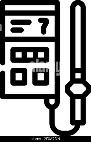 Vektorgrafik für Symbole für Bodenanalysator-Gerätelinie Stock Vektor