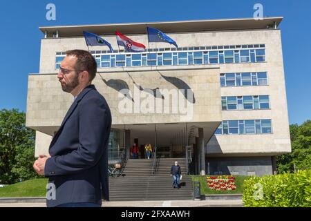 Tomislav Tomasevic wird zum neuen Bürgermeister der kroatischen Hauptstadt Zagreb gewählt Stockfoto