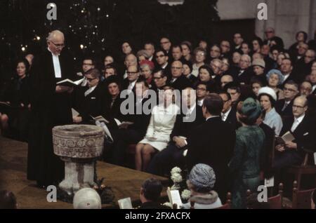 Taufe des Fürsten Johan Friso in Utrecht; Rev. Kater, Dezember 28 1968, Zeremonien der Taufe, Fürsten, Niederlande, Presseagentur des 20. Jahrhunderts, Foto, Nachrichten zum erinnern, Dokumentarfilm, historische Fotografie 1945-1990, visuelle Geschichten, Menschliche Geschichte des zwanzigsten Jahrhunderts, Momente in der Zeit festzuhalten Stockfoto