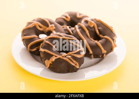 Donuts gesund von Süßkartoffel und Erdnussbutter Stockfoto