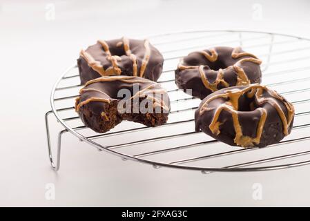 Donuts gesund von Süßkartoffel und Erdnussbutter Stockfoto