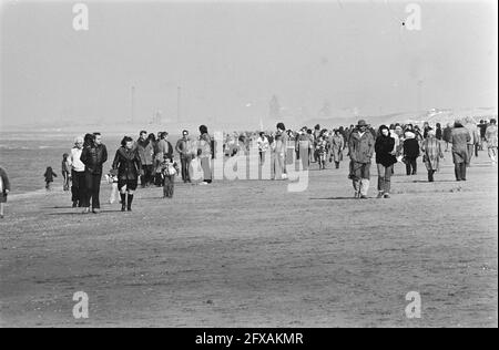 Gedränge am Strand (Zandvoort) wegen schönem Wetter, 26. Februar 1978, Strände, Niederlande, 20. Jahrhundert Presseagentur Foto, Nachrichten zu erinnern, Dokumentarfilm, historische Fotografie 1945-1990, visuelle Geschichten, Menschliche Geschichte des zwanzigsten Jahrhunderts, Momente in der Zeit festzuhalten Stockfoto