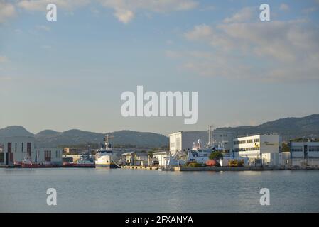 IFREMER mediterrane Basis- und Unterwasser-Erkundungsfahrzeuge in La Seyne Sur Mer Var Provence Stockfoto