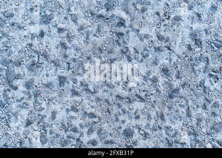 Loose Stone Gravel Hintergrund mit viel Copy Space. Kies Kieselsteine Stein nahtlose Textur. Stockfoto