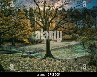 Die Brucher Talsperre in Marienheide. Fantasy verfassen Stockfoto