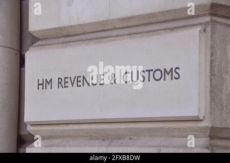 HM Revenue & Customs Building Exterior Detail, Westminster, London, Großbritannien. Stockfoto