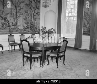 Innenraum des Drakensteyn Castle . Die Studie, 2. April 1963, Interior, Niederlande, 20. Jahrhundert Presseagentur Foto, Nachrichten zu erinnern, Dokumentarfilm, historische Fotografie 1945-1990, visuelle Geschichten, Menschliche Geschichte des zwanzigsten Jahrhunderts, Momente in der Zeit festzuhalten Stockfoto