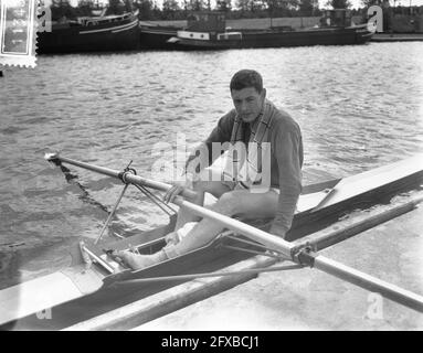 Internationale Ruderregatten Bosbaan, 19 1960. Juni, Ruderwettkämpfe, Niederlande, Foto der Presseagentur des 20. Jahrhunderts, Nachrichten zur Erinnerung, Dokumentarfilm, historische Fotografie 1945-1990, visuelle Geschichten, Menschliche Geschichte des zwanzigsten Jahrhunderts, Momente in der Zeit festzuhalten Stockfoto