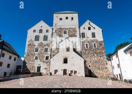 Finnland, Turku, Eingang der Burg Turku Stockfoto