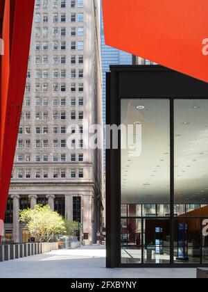 Loop Station Post, entworfen von Mies Van Der Rohe Stockfoto