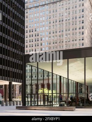 Loop Station Post, entworfen von Mies Van Der Rohe Stockfoto