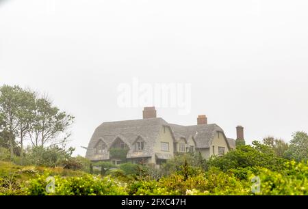 Nebliger Tag in 31 Old Beach Lane, East Hampton, NY Stockfoto