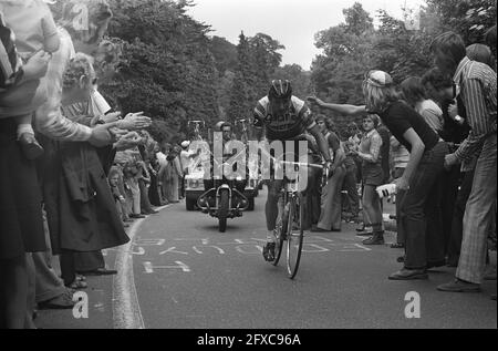 National Championships Pro cycling on the Road, Joop Zoetemelk in Aktion, 24. Juni 1973, CHAMPIONSHIPS, WIELRENEN, Pros, Niederlande, Foto der Presseagentur des 20. Jahrhunderts, zu erinnerende Nachrichten, Dokumentarfilm, historische Fotografie 1945-1990, visuelle Geschichten, Menschliche Geschichte des zwanzigsten Jahrhunderts, Momente in der Zeit festzuhalten Stockfoto