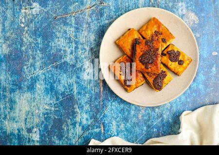 Schokoladengebäck Rugelach Stockfoto
