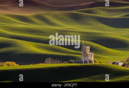 Blick auf schöne Farm Land sanften Hügeln von Steptoe Butte Parken Sie in Washington Stockfoto