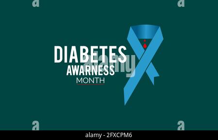 Diabetesbewusstsein Vektor-Banner Illustration. Sensibilisierungskampagne Vektorhintergrund, Banner, Poster, Kartenvorlage. Stock Vektor