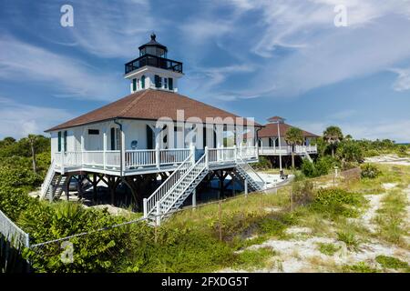 Port Boca Grande Leuchtturm und Museum im Bundesstaat Gasparilla Island Park in Boca Grande Florida USA Stockfoto