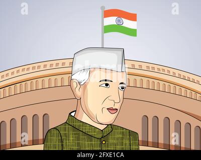 Jawaharlal Nehru Jayanti Stock Vektor