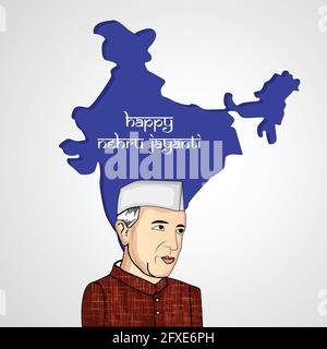 Jawaharlal Nehru Jayanti Stock Vektor