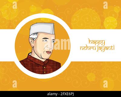 Jawaharlal Nehru Jayanti Stock Vektor