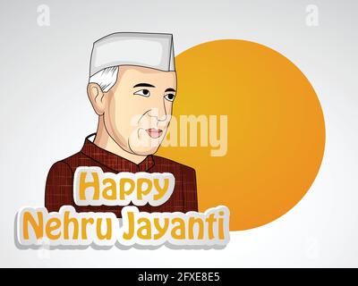 Jawaharlal Nehru Jayanti Stock Vektor